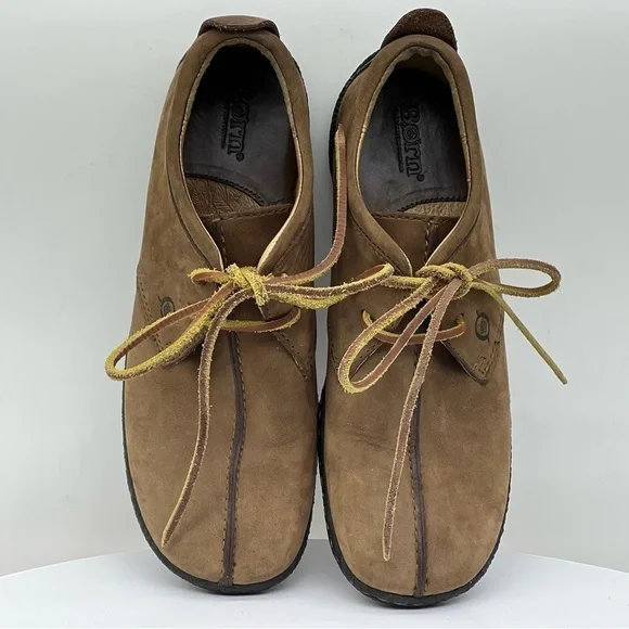 Born Oxford Sneaker Nubuck Brown Leather Gorp Western Southwestern Hippie Boho 8 - Picture 5 of 15